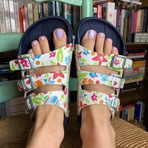 BIRKI’S slides by Birkenstock / Floral pattern / Size 40